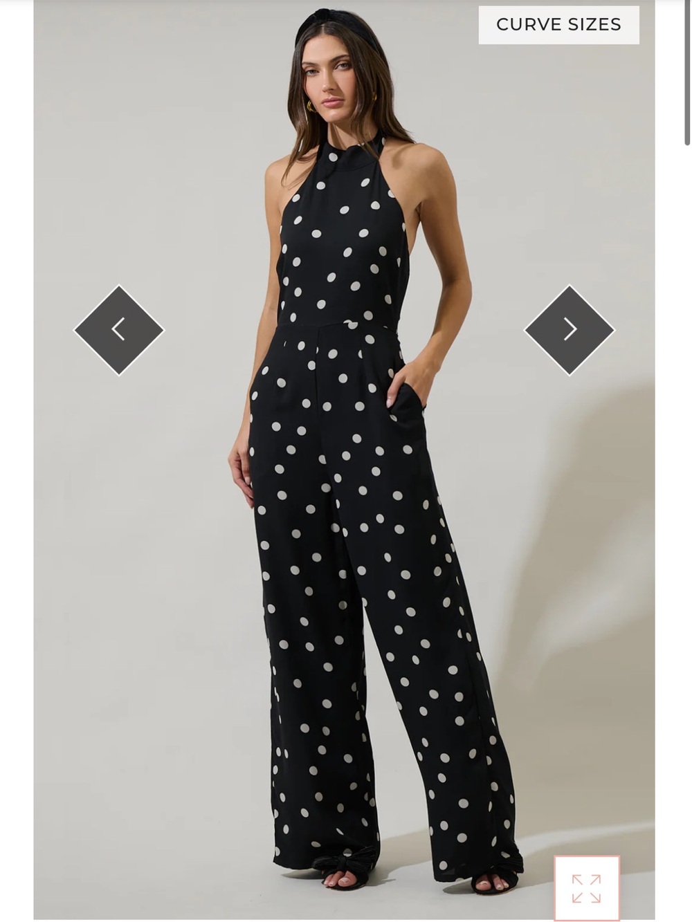 Kaline Polka Dot After Hours Halter Jumpsuit SugarLips XS